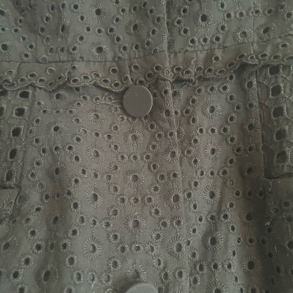 CAbi Black Flamenco Eyelet Blazer Long Sleeve Blazer Jacket EUC Sz 8 - Picture 7 of 10